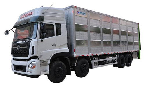 東風天龍前四后八9.6米鋁合金畜禽運輸車與吸污車 專業(yè)運輸利器配置詳解