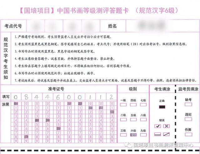 書畫考級|2019年新科目《規范漢字》1~6級優秀、良好樣卷欣賞